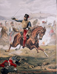 Lord Cardigan leading the Charge of the Light Brigade at the Battle of Balaklava